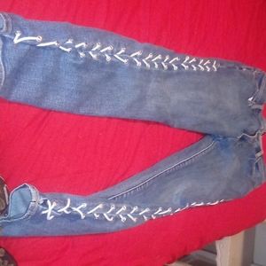 White tie Jean pants